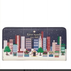 Kate Spade Winter Wonders Large Slim Bifold Wallet